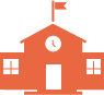 View data at any level. Icon: Schoolhouse