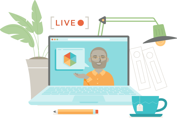 Illustration of Alma customer service providing live support